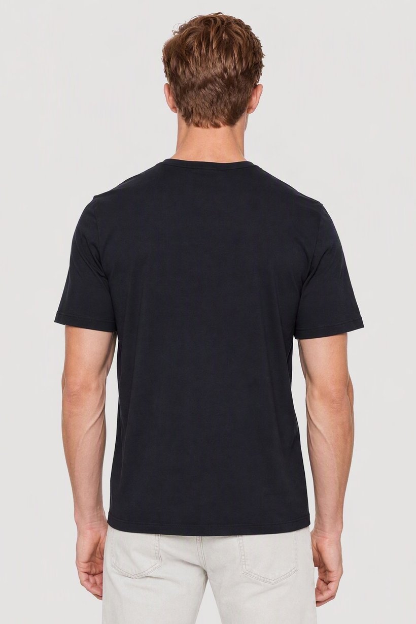 Calvin Klein Jeans Men Crew Neck Short Sleeve Brand Logo T-Shirt, Navy