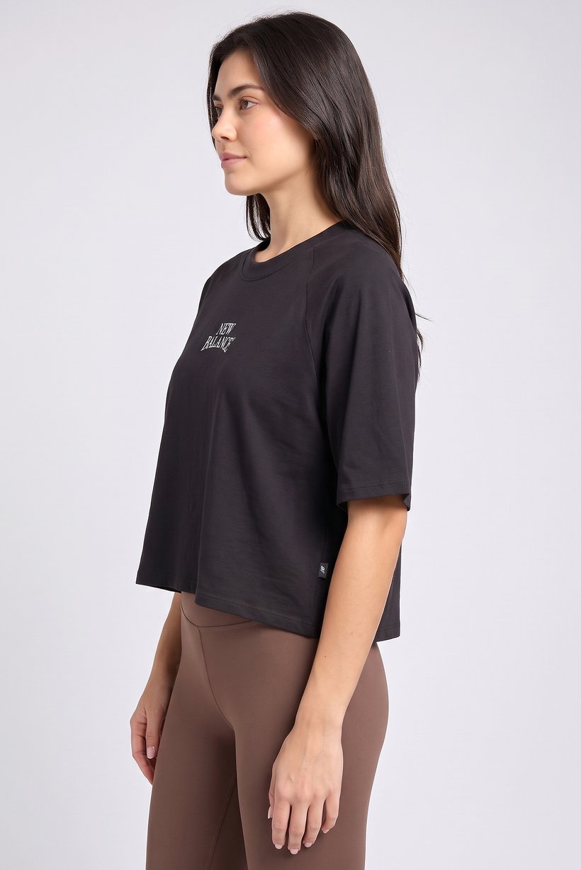 Women Sportswear Fit Short Sleeve Outdoor T-Shirt, Faded Black
