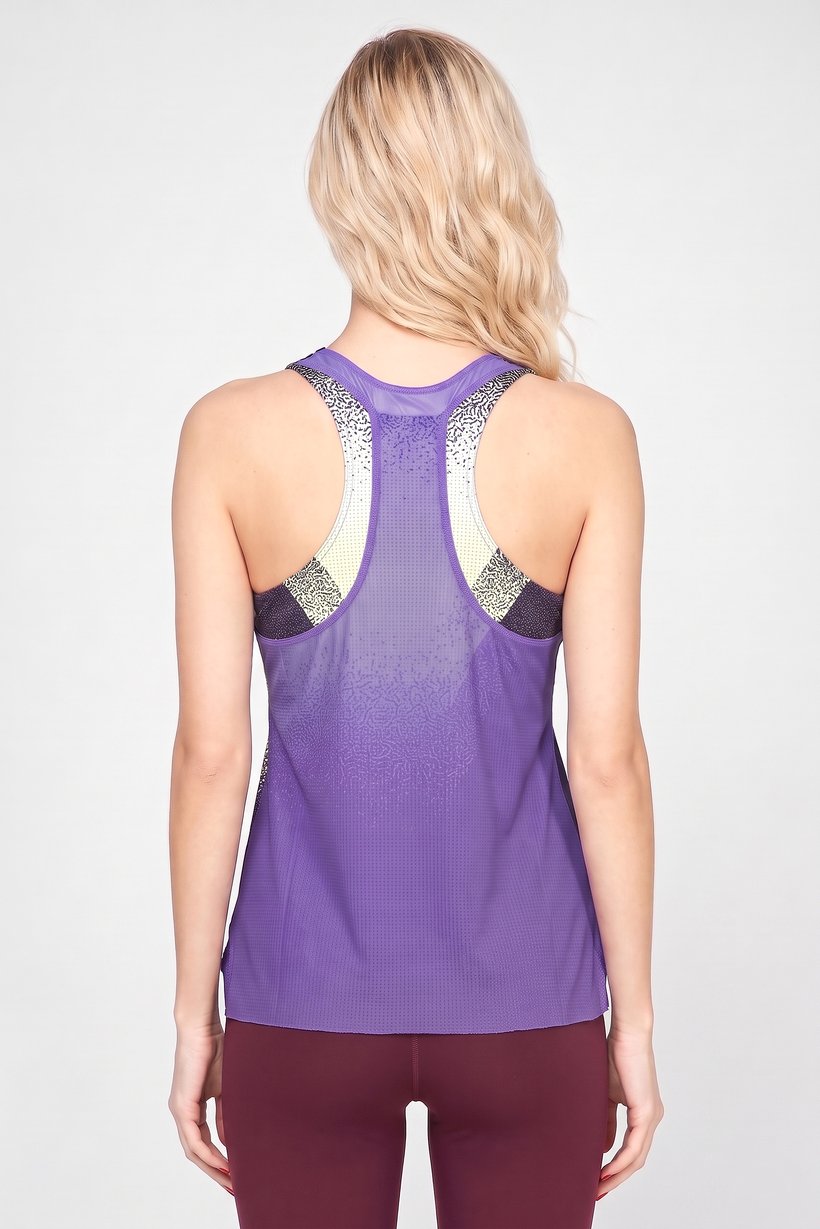 Women Slim Fit Sleeveless Training Top, Multicolor