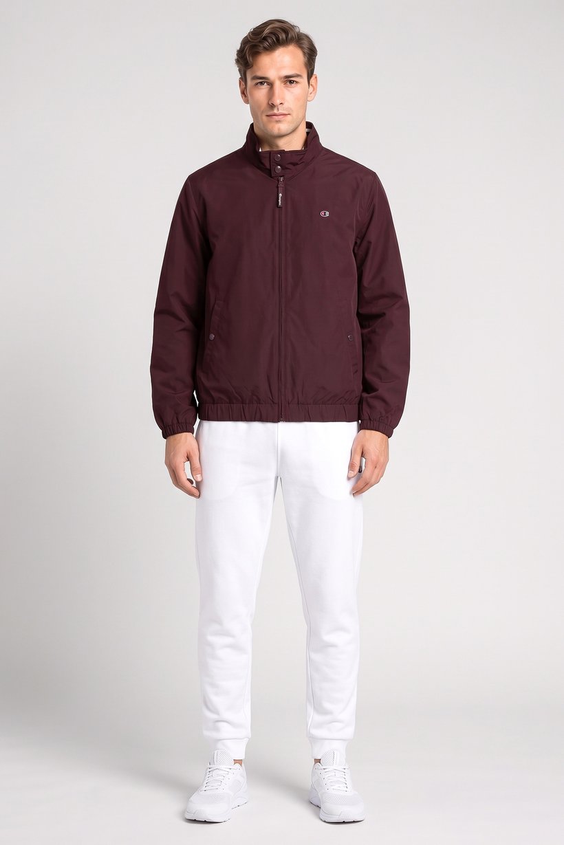 Men Sportswear Fit Outdoor Jacket, Burgundy