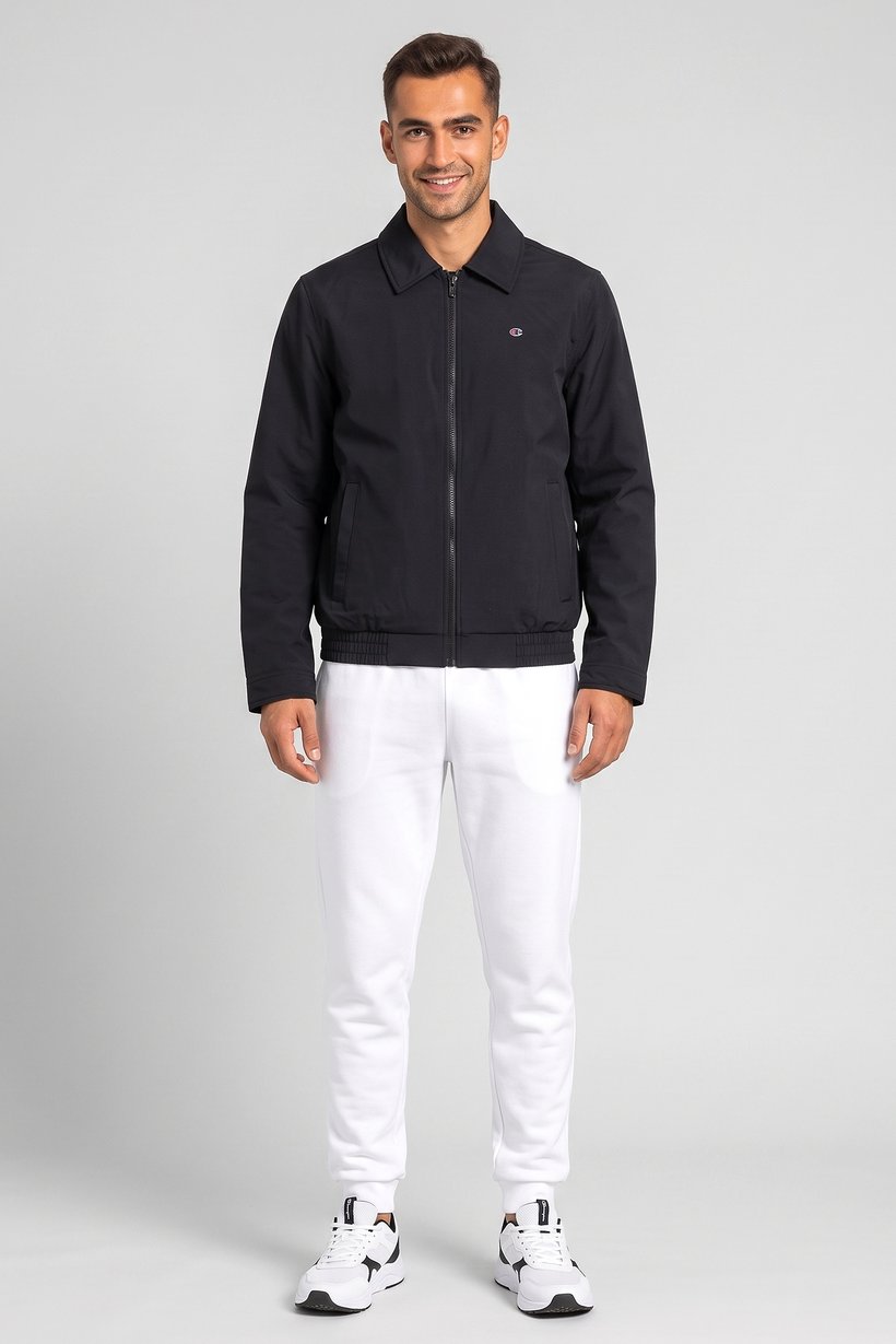 Men Sportswear Fit Outdoor Full Zip Jacket, Black