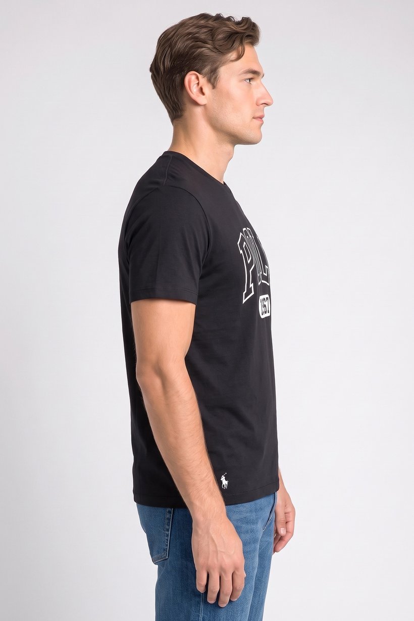 Polo Ralph Lauren Men Crew Neck Short Sleeve Brand Logo T-Shirt, Black