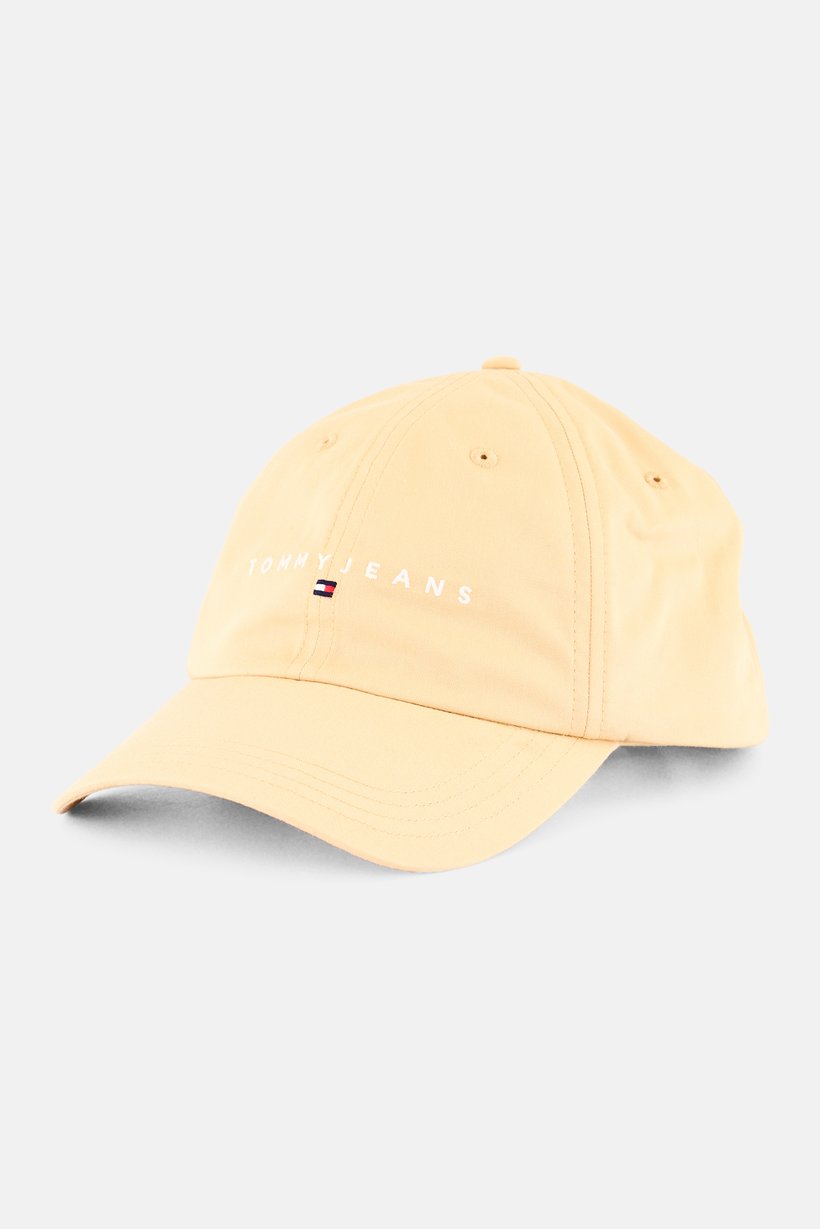 Tommy Jeans Men Embroidered Logo Velcro Closure Cap, Beige