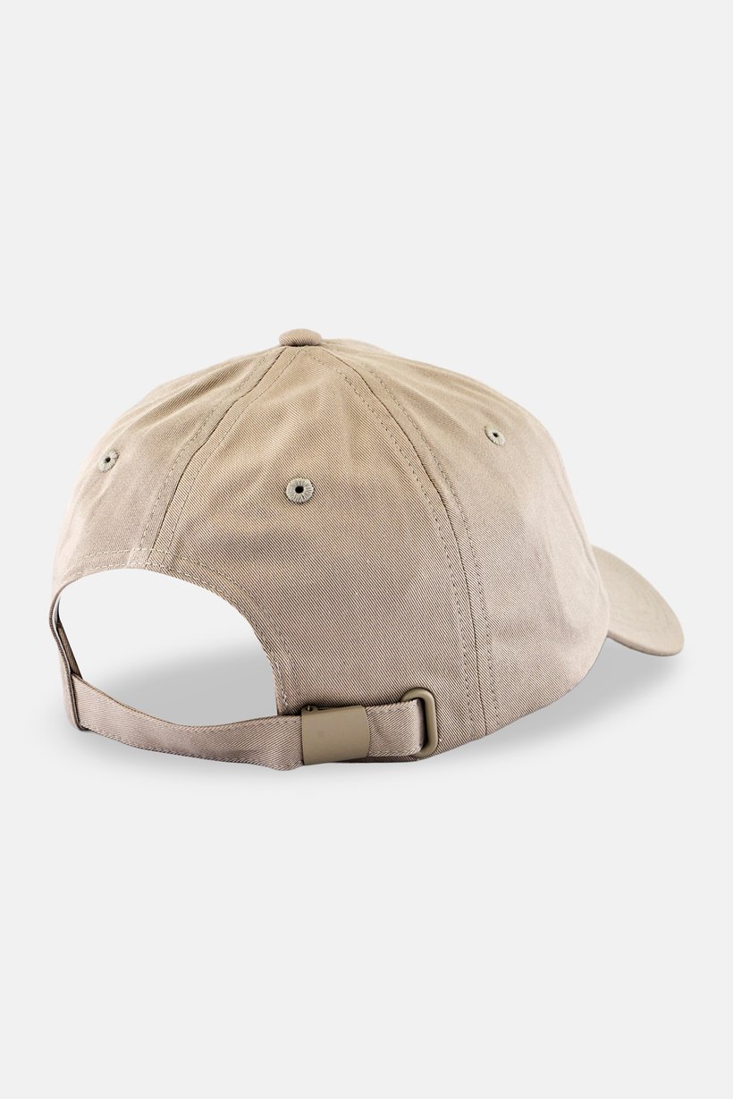 Men Embroidered Logo Adjustable Buckle Closure Cap, Beige