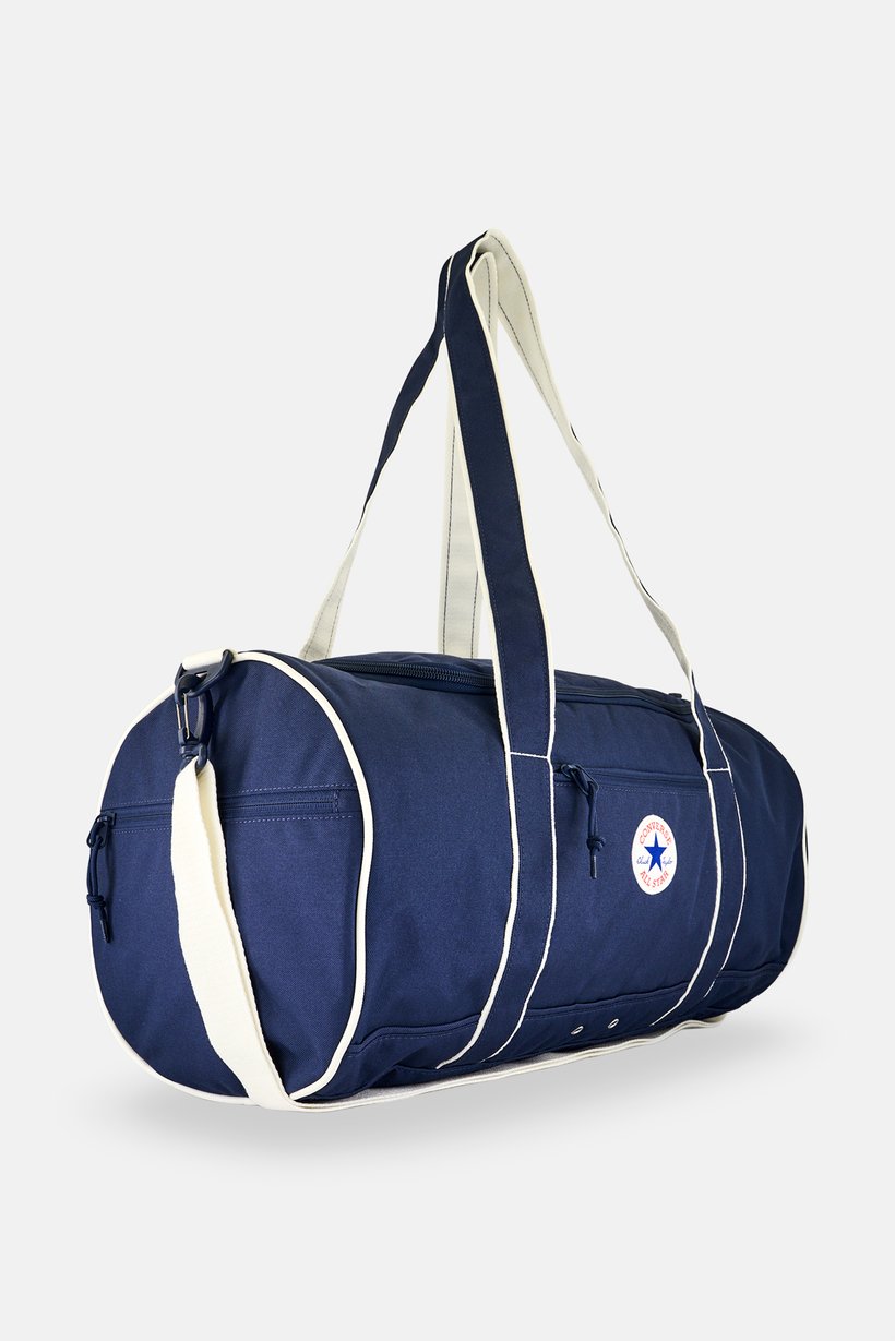 Men Brand Logo Duffle Bag, Navy