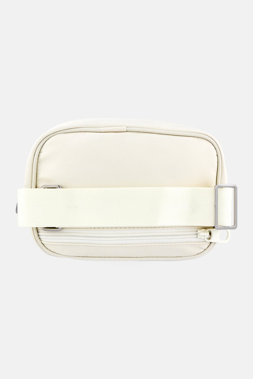 Women Brand Logo Cross Body Bag, Cream