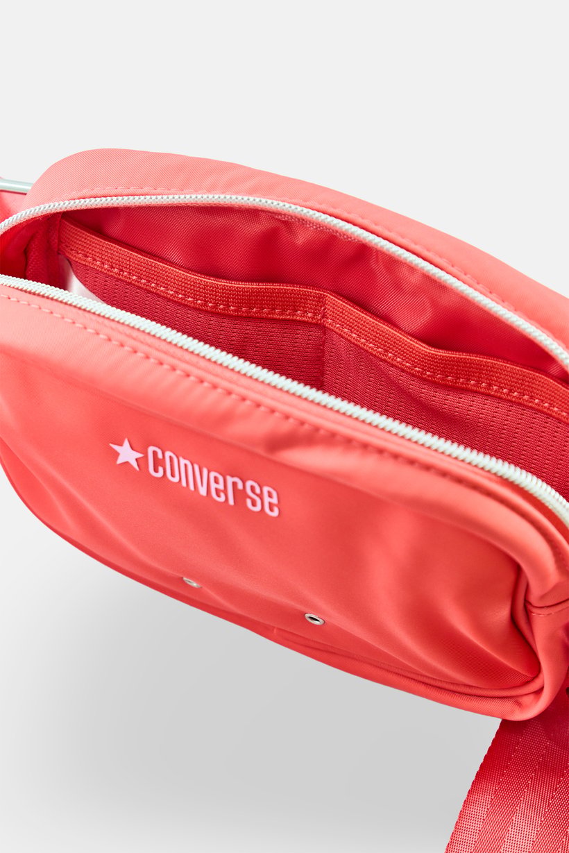 Women Brand Logo Cross Body Bag, Coral