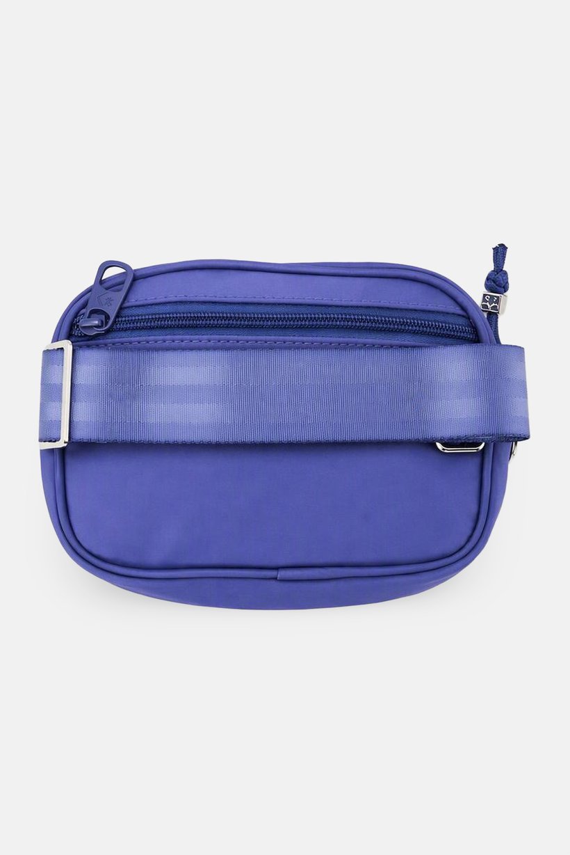 Women Brand Logo Cross Body Bag, Dusty Blue