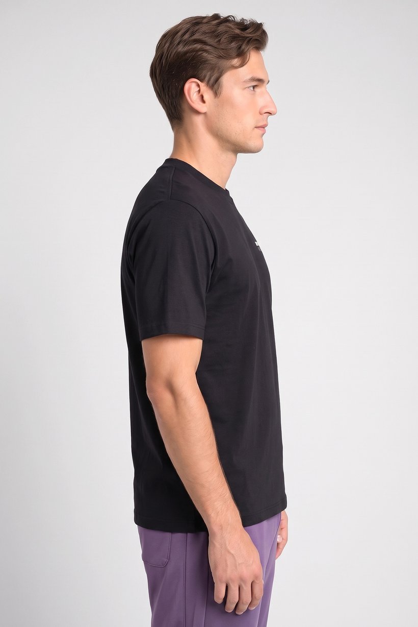 Men Oversized Fit Short Sleeve Outdoor T-Shirt, Black