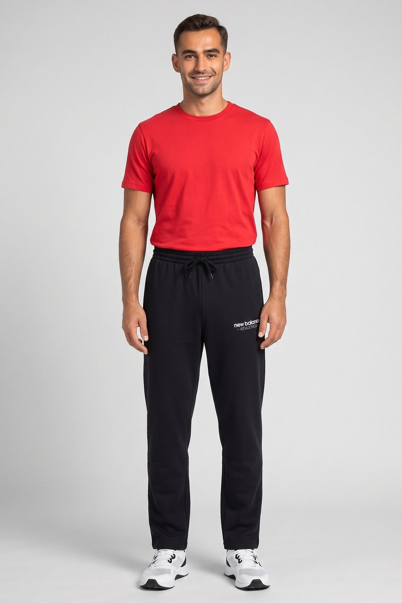 Men Relaxed Fit Outdoor Sweatpants, Black