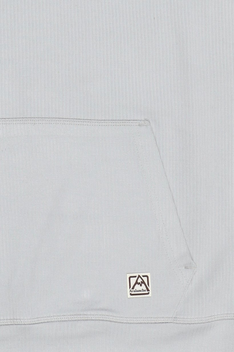 Men Brand Logo Long Sleeve Hoodie, Light Grey