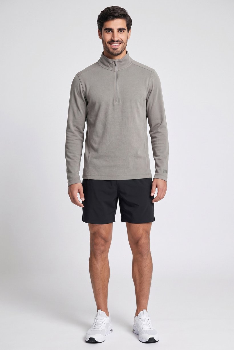 Men Sportswear Fit Long Sleeve Outdoor Sweatshirt, Grey