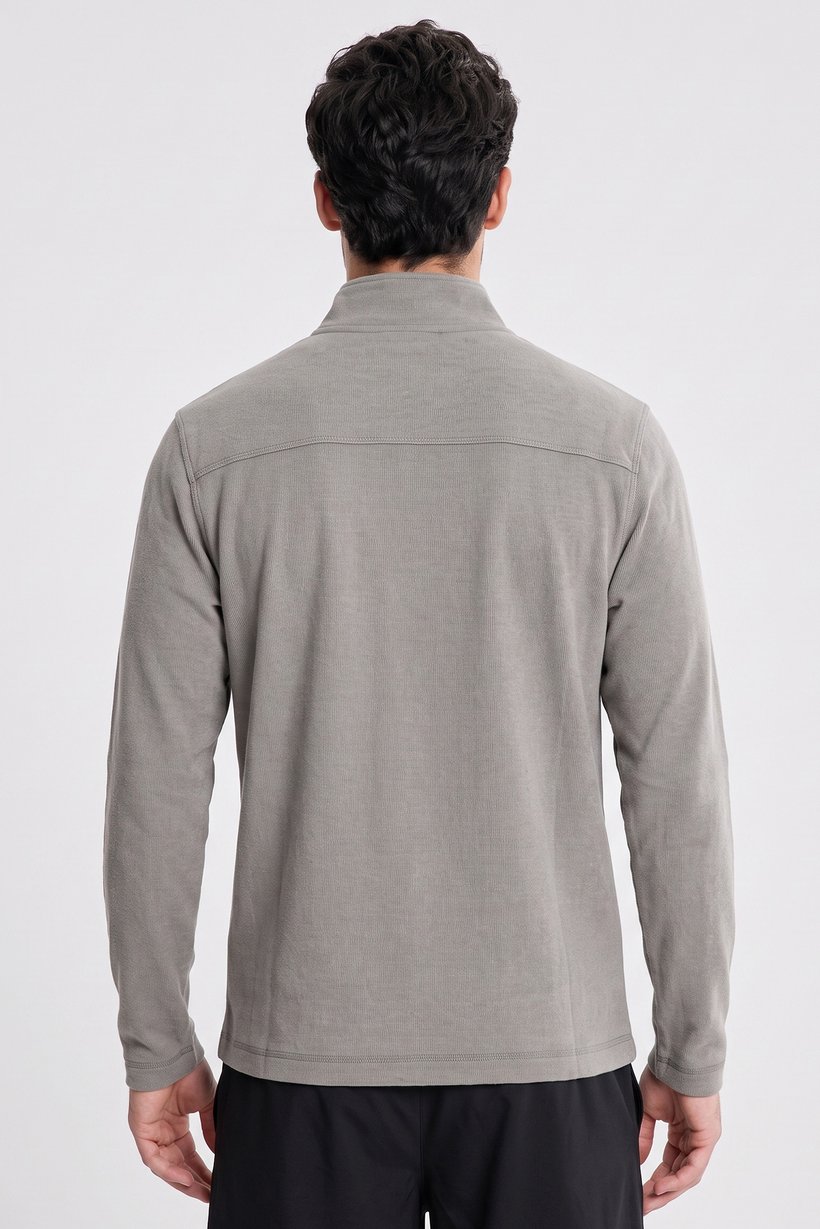 Men Sportswear Fit Long Sleeve Outdoor Sweatshirt, Grey