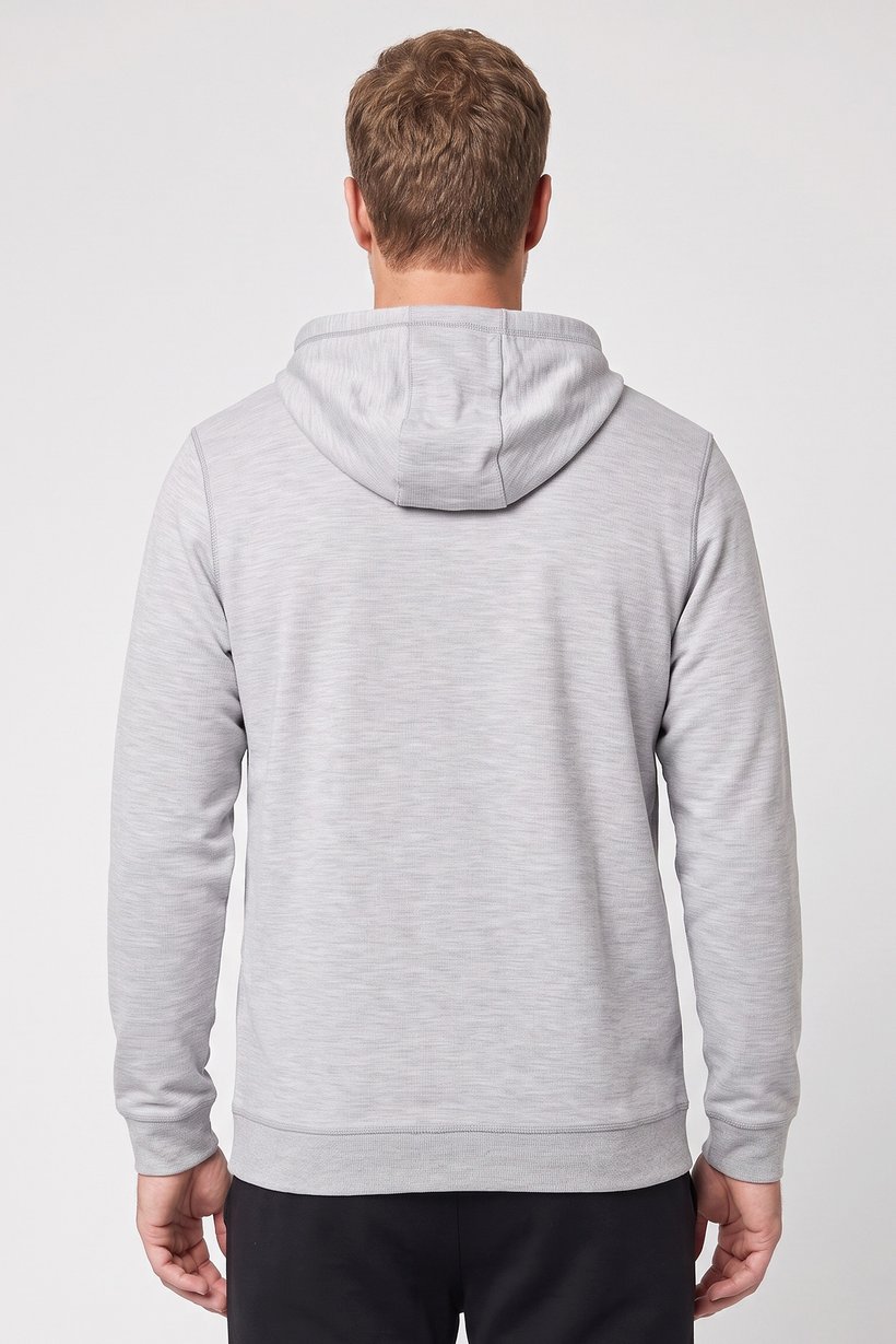 Men Sportswear Fit Long Sleeve Training Hoodie, Light Grey