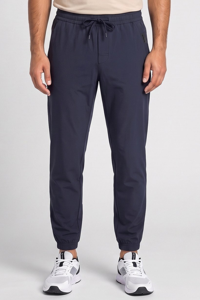 Men Sportswear Fit Outdoor Track Pants, Deep Navy