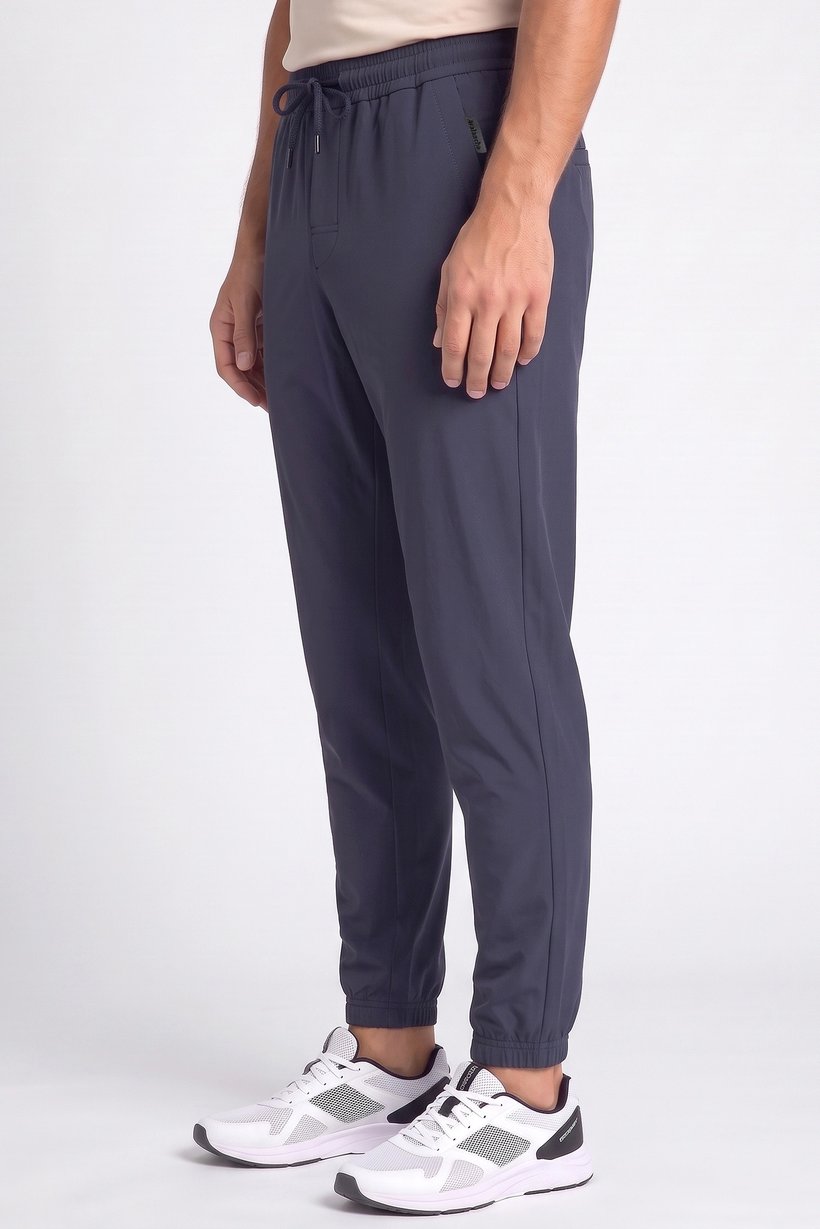 Men Sportswear Fit Outdoor Track Pants, Deep Navy