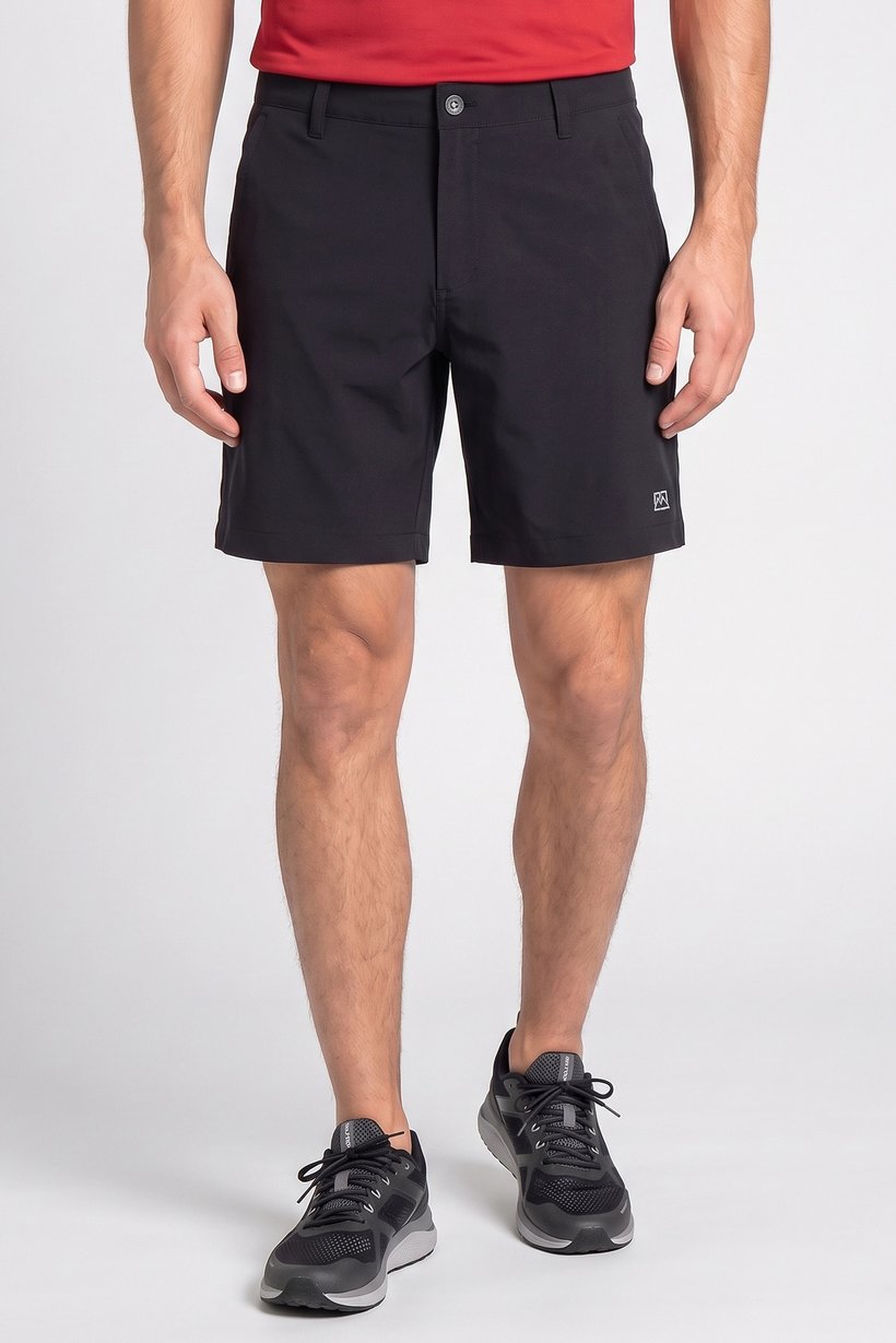 Men Sportswear Fit 8 Inseam Walking Shorts, Black