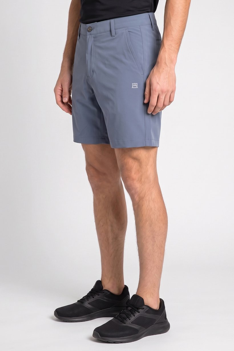 Men Sportswear Fit 8 Inseam Walking Shorts, Slate Blue