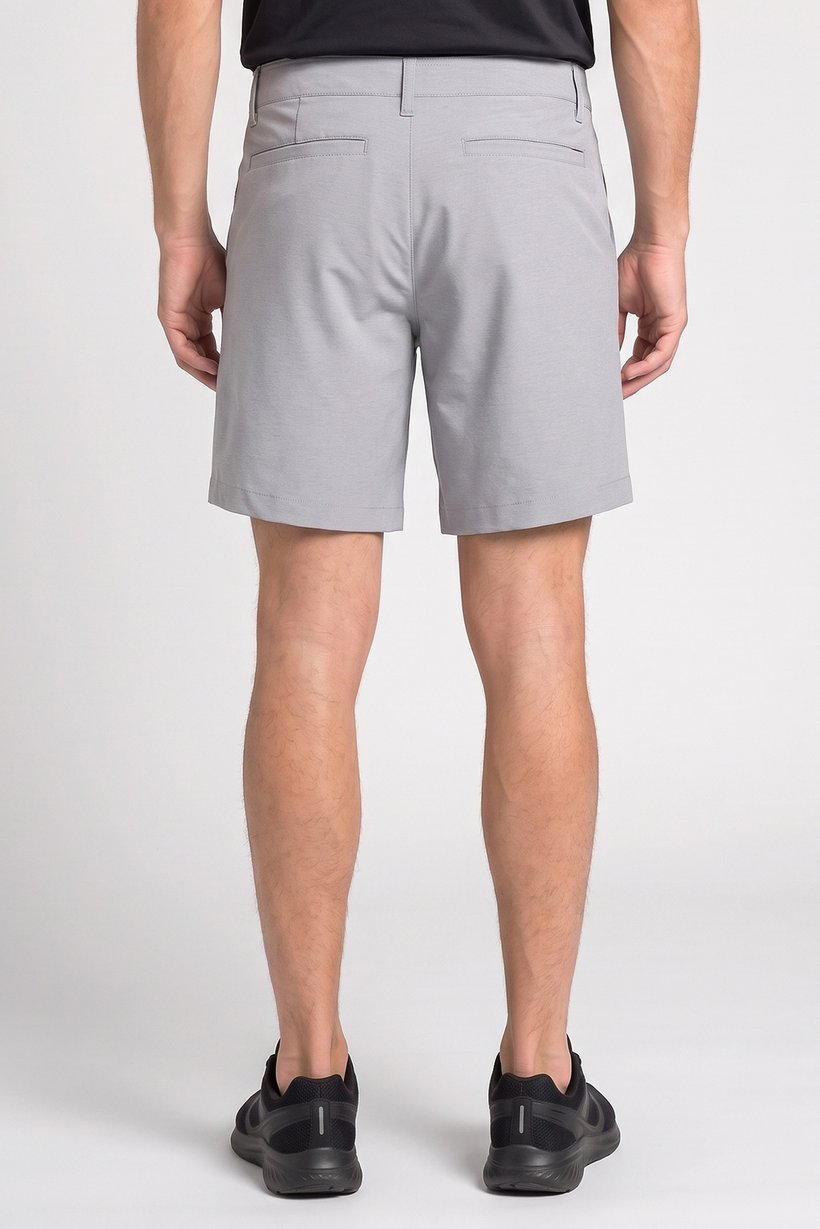 Men Sportswear Fit Brand Logo Walking Shorts,  Grey