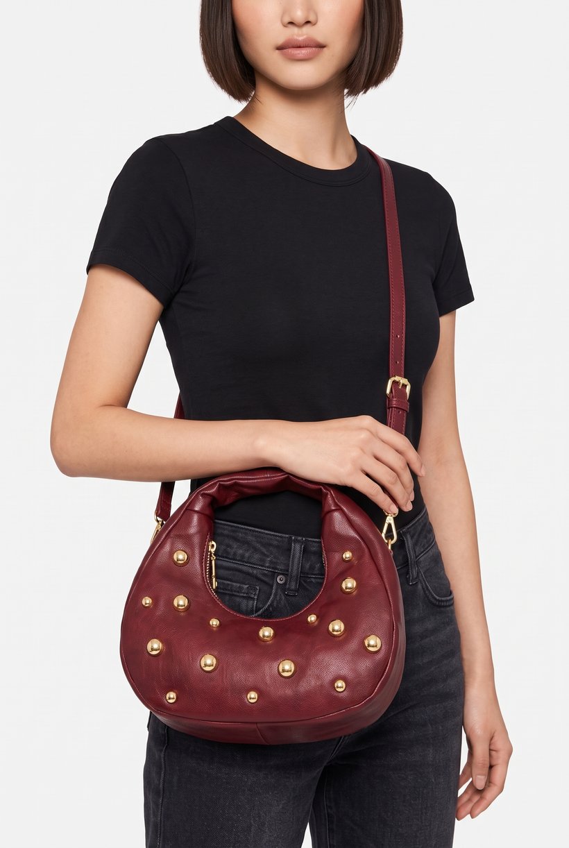 Women Textured Cross Body Bag, Maroon