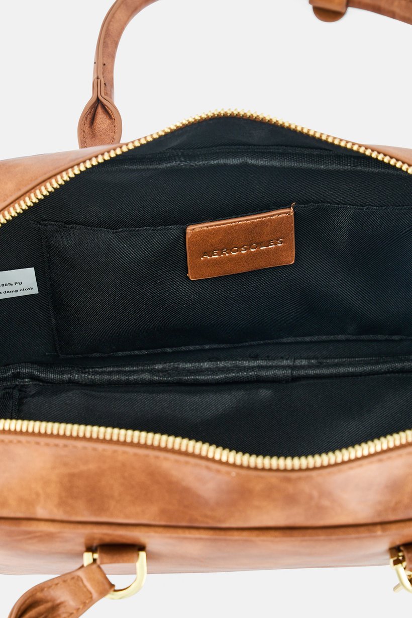 Women Solid Handbag, Tan