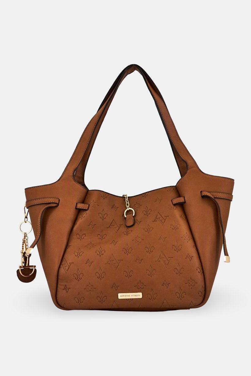 Women Allover Print Tote Bag, Brown