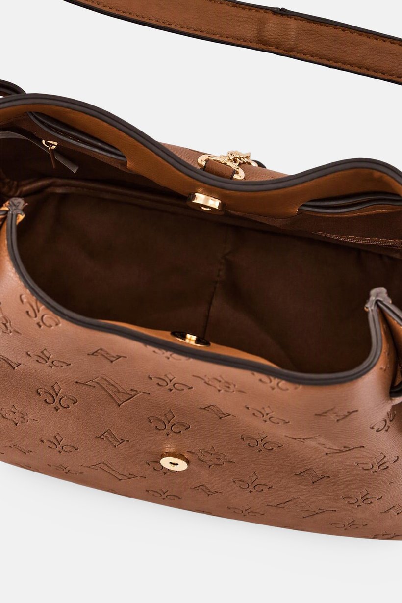Women Allover Print Tote Bag, Brown