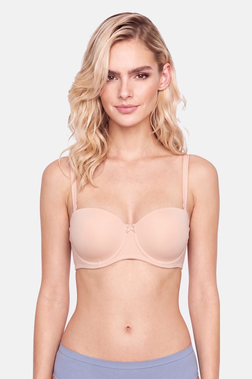 Women 3 Pcs Solid Push Up Bra, Multicolor