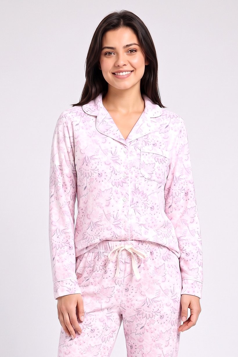 Women 2 Pieces Floral Print Long Sleeve Top And Pyjama Pants Set, Multicolor