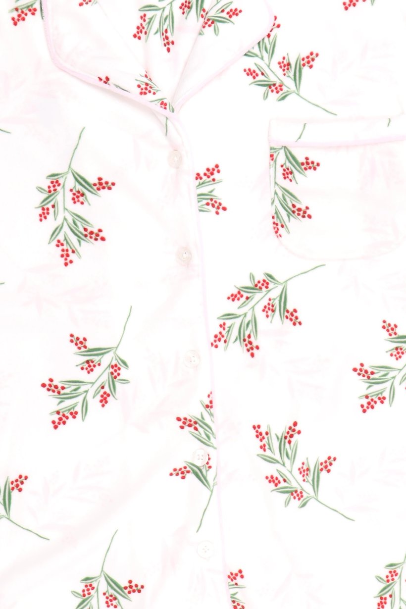 Women 2 Pcs Floral Print Long Sleeve Pyjama Top And Pants Set, Multicolor