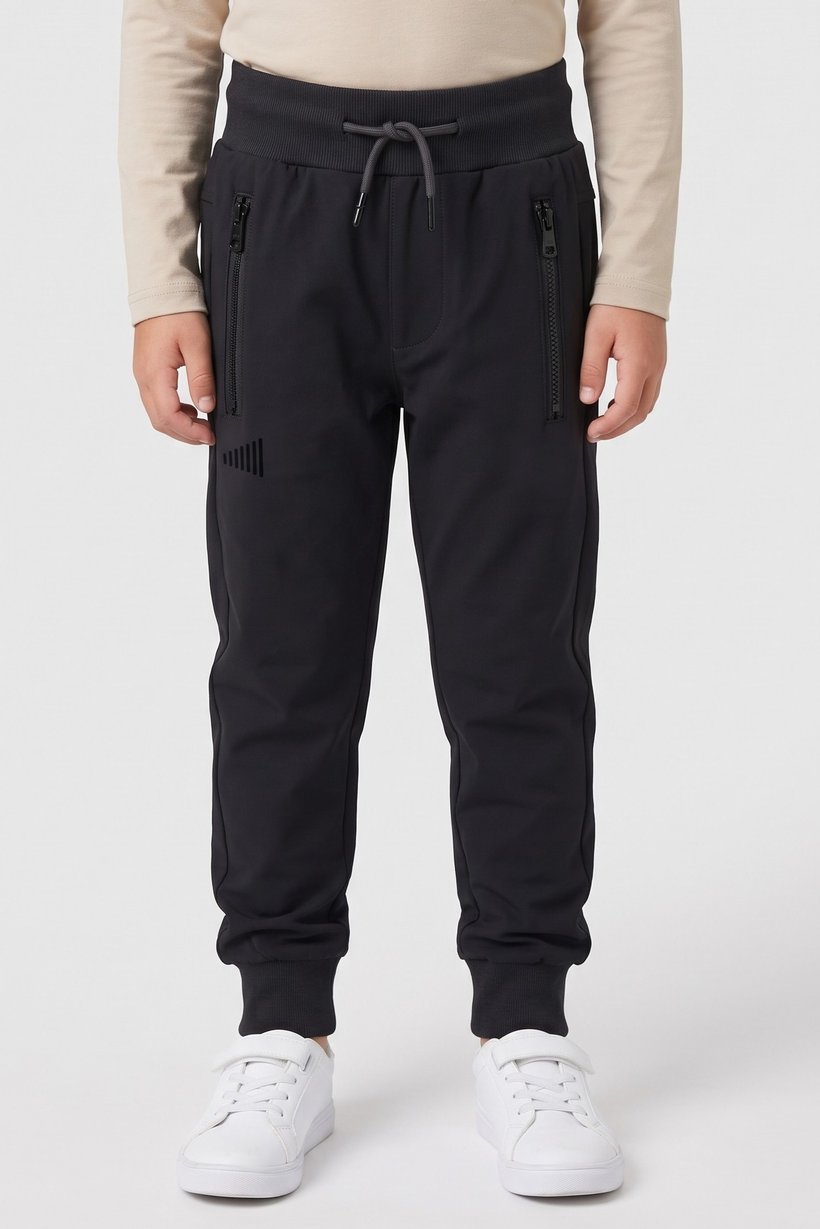 Toddlers Boy Brand Logo Jogger Pants, Charcoal