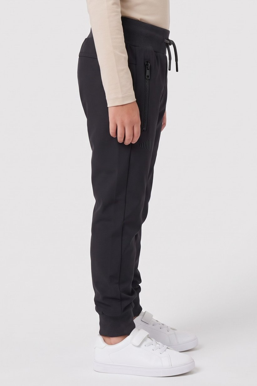 Toddlers Boy Brand Logo Jogger Pants, Charcoal