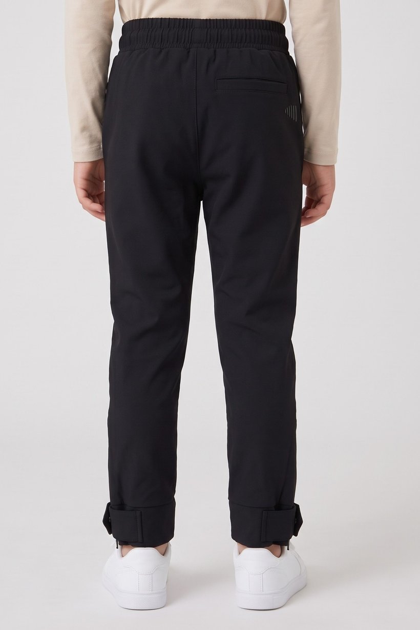 Kids Boy Brand Logo Track Pants, Black