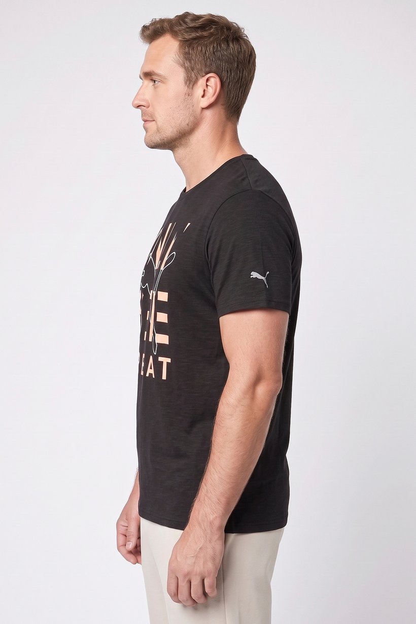 Men Sportswear Fit Short Sleeve Training T-Shirt, Black