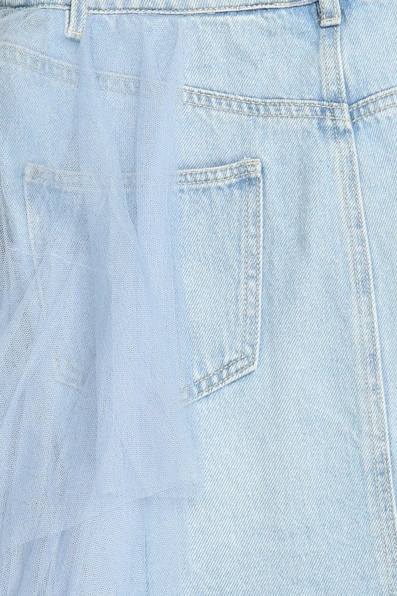 Your Choice By Vero Moda Women Washed Denim Skirt, Light Blue