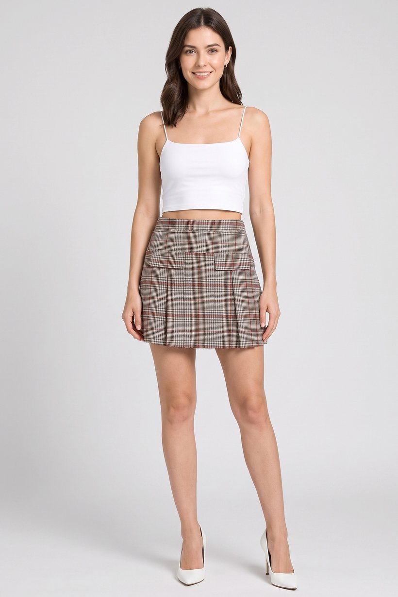 Women Allover Print Mini Skirt, Multicolor