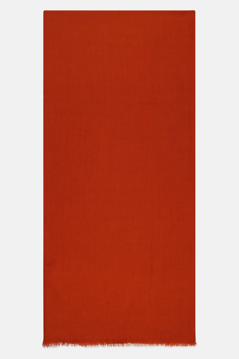 Men Solid Scarf, Orange