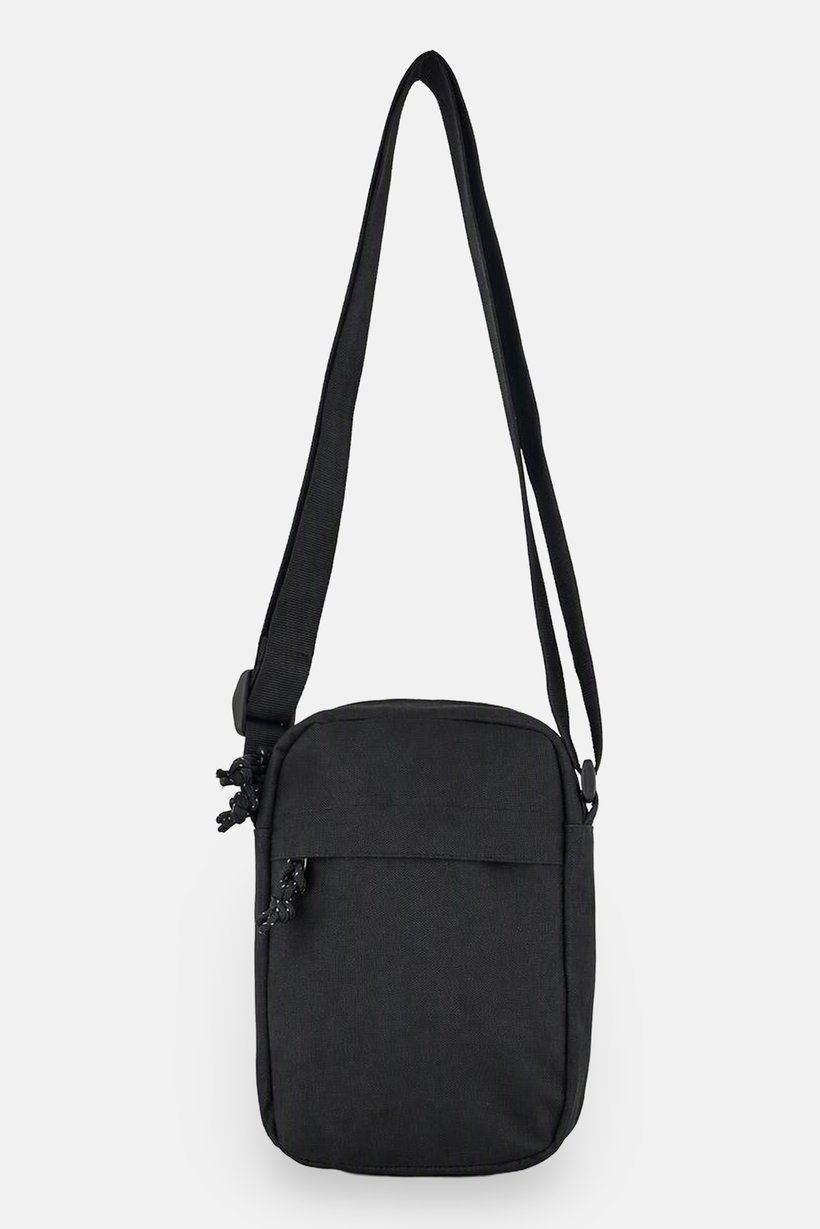 Men Plain Cross Body Bag, Black