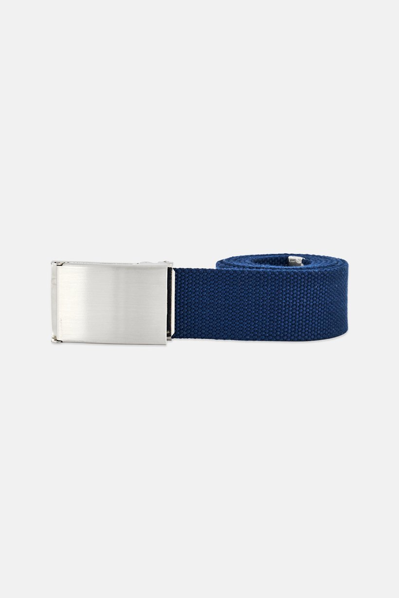 Men Textured Belt, Navy