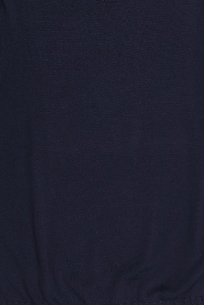 Men Crew Neck Knitted Sweater, Navy