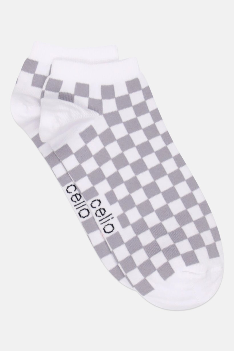 Men Checkered Ankle Socks, Multicolor