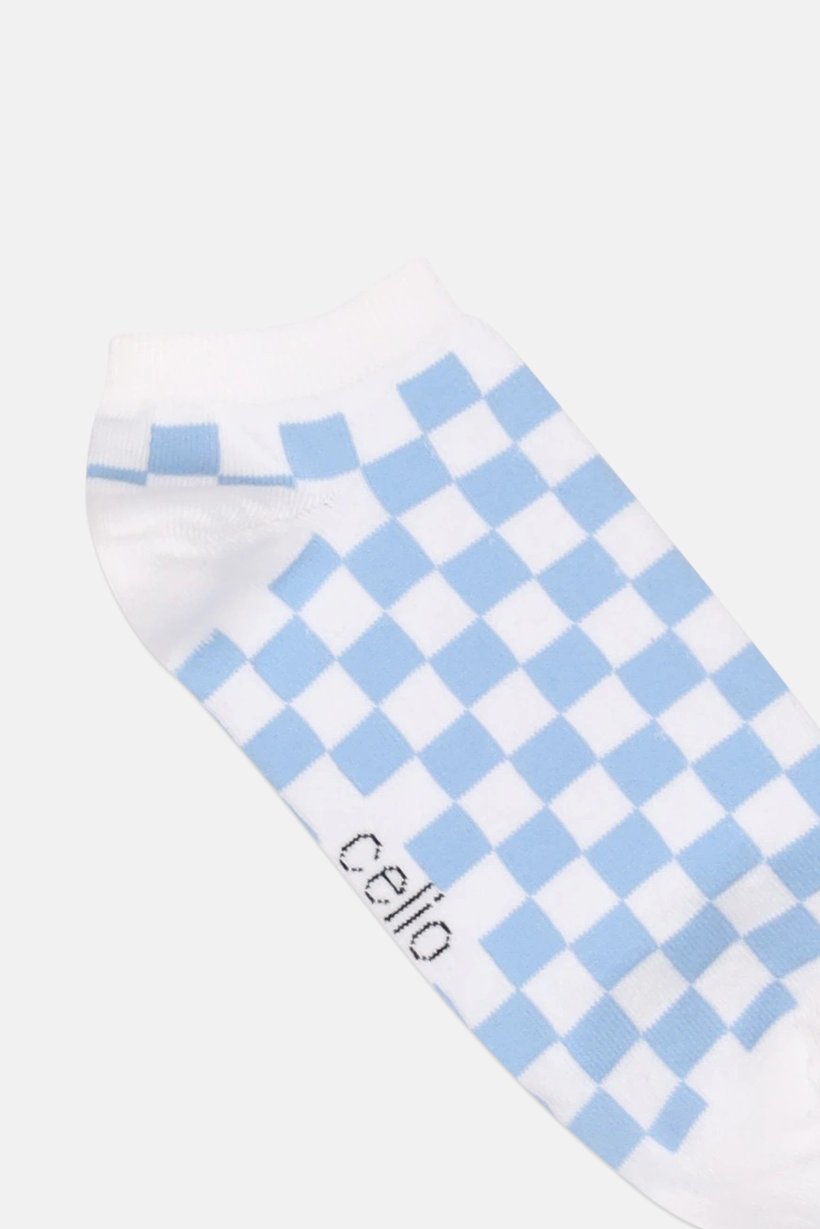 Men Checkered Ankle Socks, Multicolor