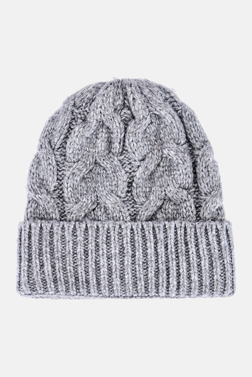 Men Knitted Beanie Hat, Grey