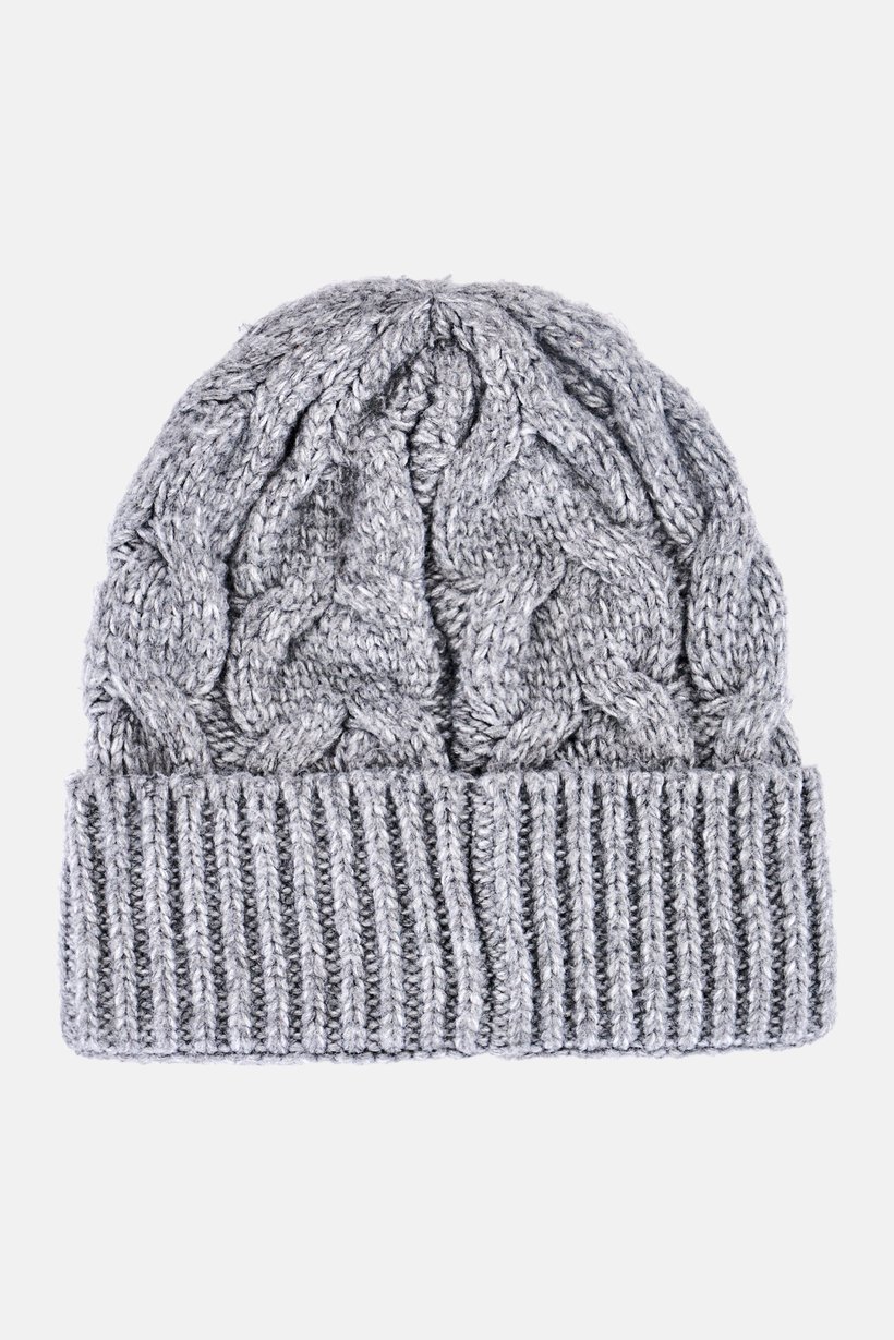 Men Knitted Beanie Hat, Grey