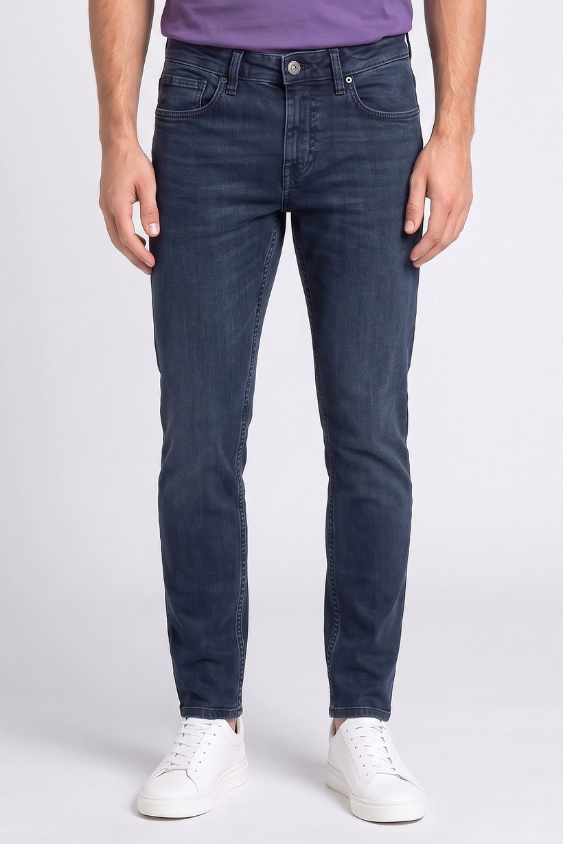 Men Skinny Fit Wash Stretchable Denim, Blue