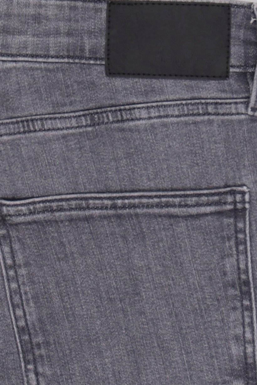 Men Straight Washed Stretchable Jeans, Light Grey