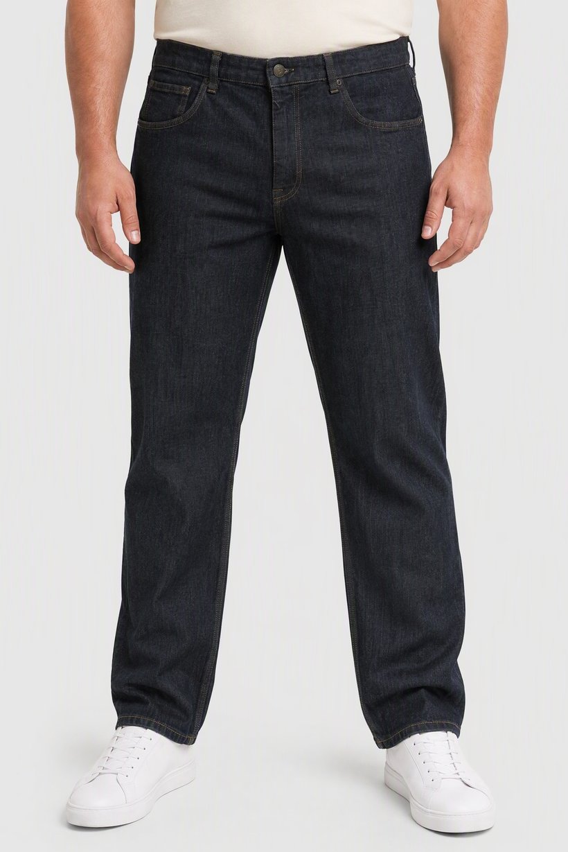 Men Regular Fit Washed Stretchable Jeans, Black