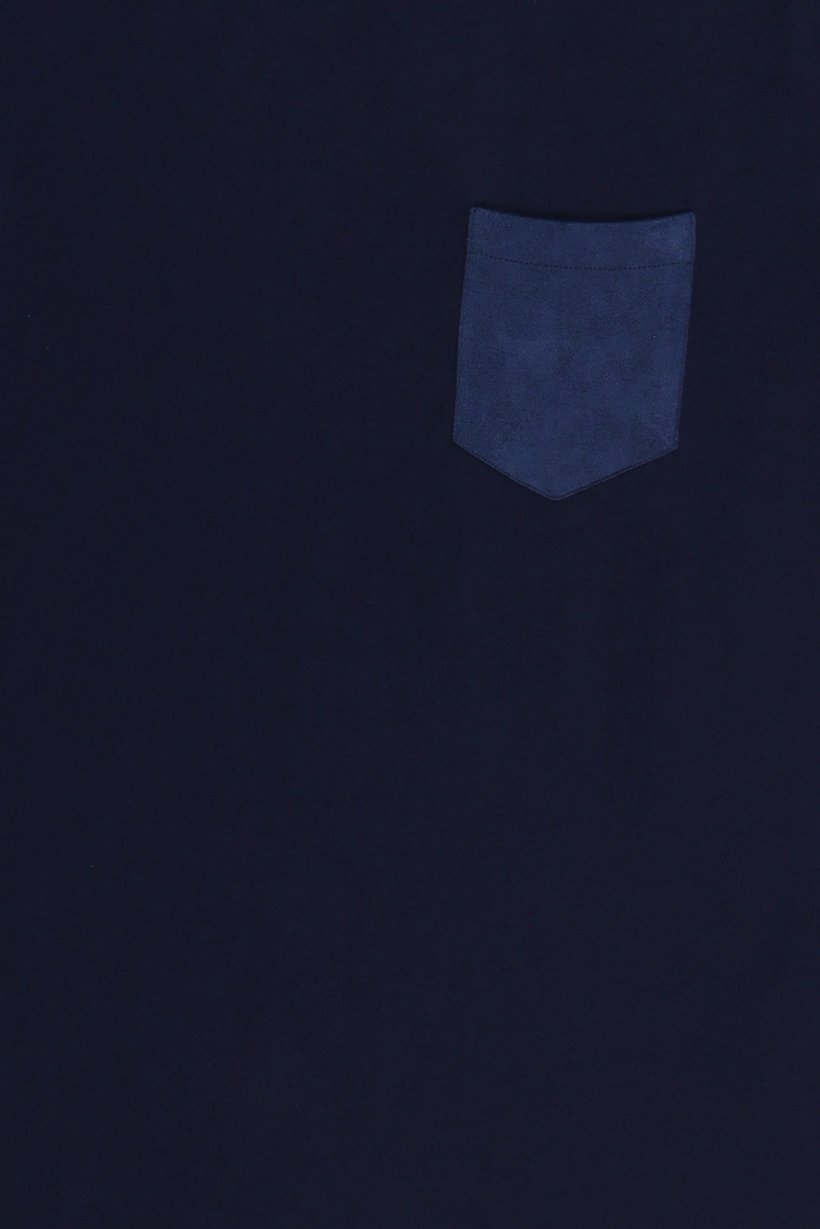 Men Crew Neck Short Sleeves Plain T-Shirt, Navy