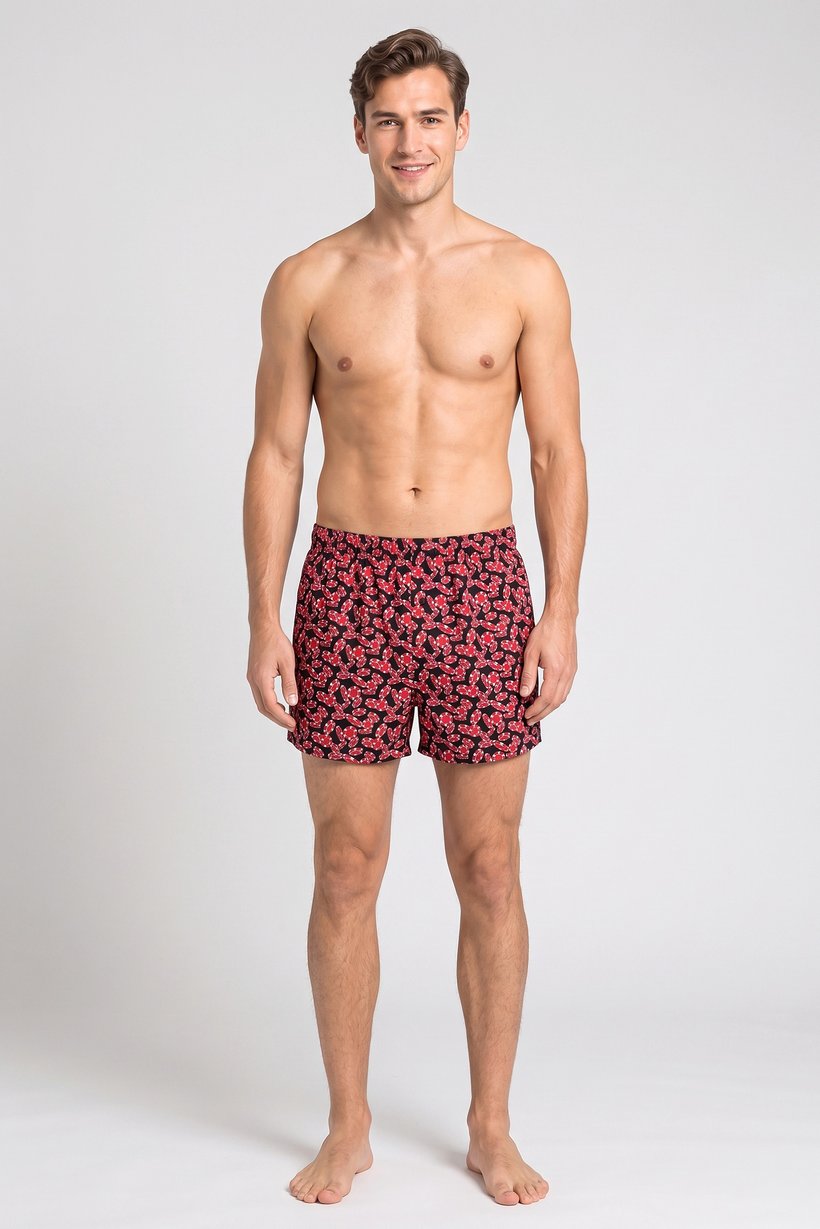 Men Allover Print Boxer Briefs, Multicolor