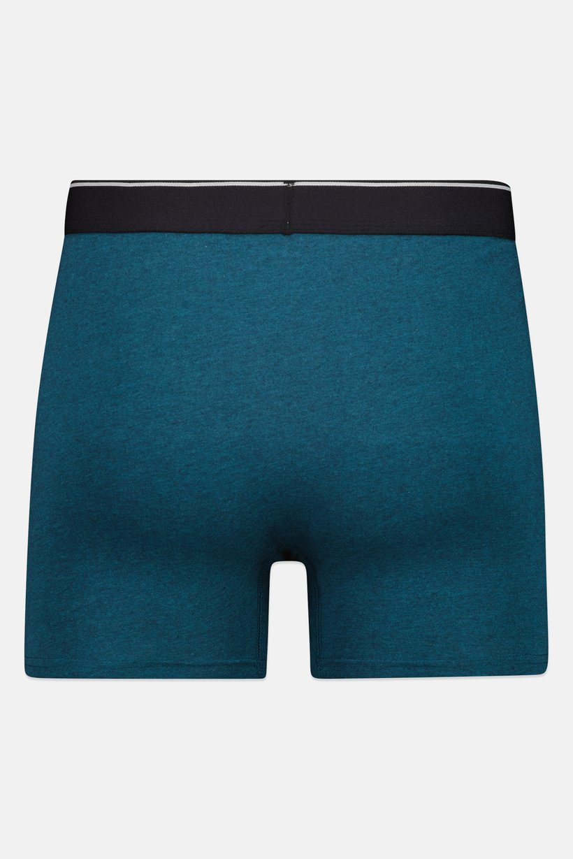 Men Heather Boxer Brief, Teal